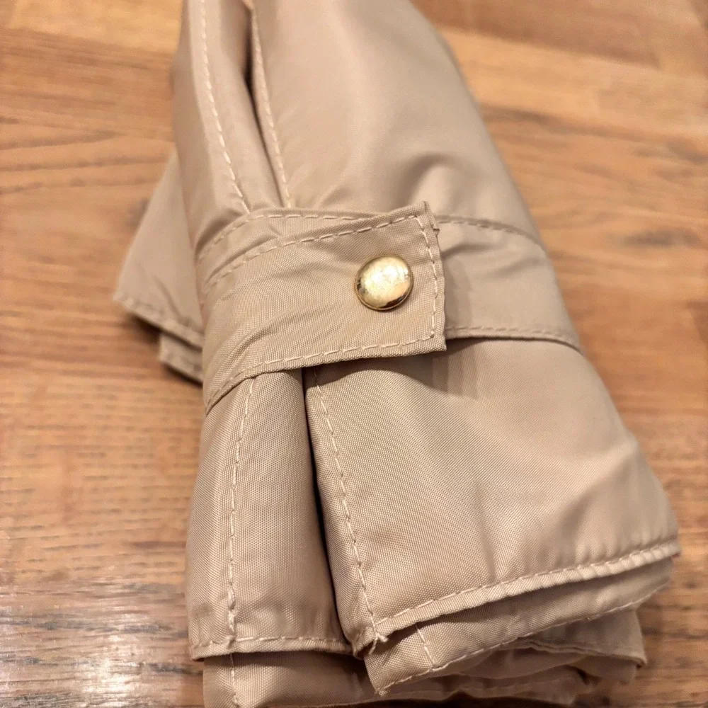 Portable Quilted Padded Travel Changing Pad‎ Mat Foldable Beige Tan Snap Closure